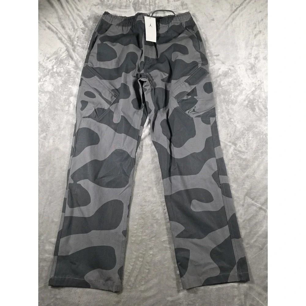 NWT Jordan Grey‎ Camo Essentials Chicago Cotton Canvas Pants Men's Large